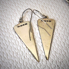 Load image into Gallery viewer, Solid sterling silver and gold earrings
