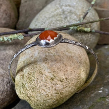 Load image into Gallery viewer, Sterling silver and Carnelian stacking bangle
