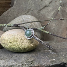 Load image into Gallery viewer, Sterling silver and Green Aventurine stacking bangle
