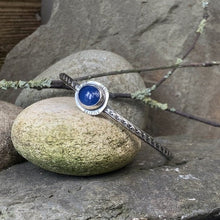 Load image into Gallery viewer, Sterling silver and Blue Onyx stacking bangle
