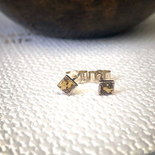 Load image into Gallery viewer, Solid sterling silver and gold tiny stud earrings

